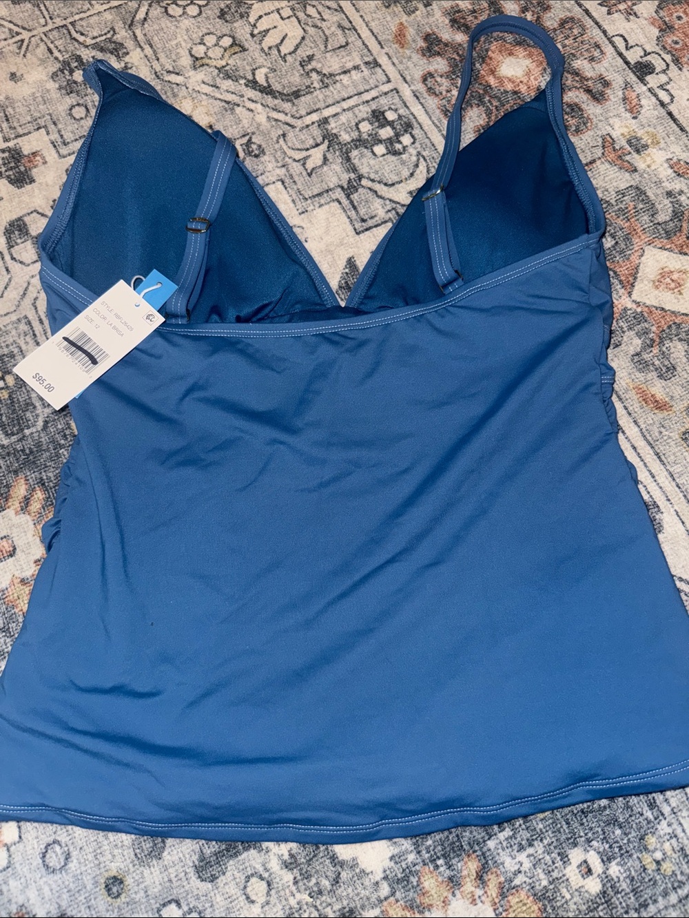 NWT Bleu by Rod Beattie Women's V-Neck Tankini Top Sz 12 - Picture 7 of 7